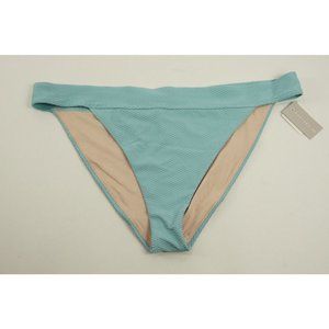 New Chelsea28 Banded Textured Bikini Bottoms Womens XL Blue Merchant Lined Nylon